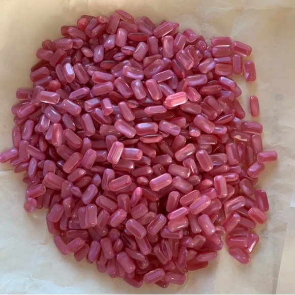 Vintage antique octagonal faceted rare octagons moon stones  10X5mm, rose - Picture 1 of 2